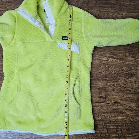 Patagonia Retool Snap T Neon Yellow Fleece Pull Over Size XS - Picture 10 of 11